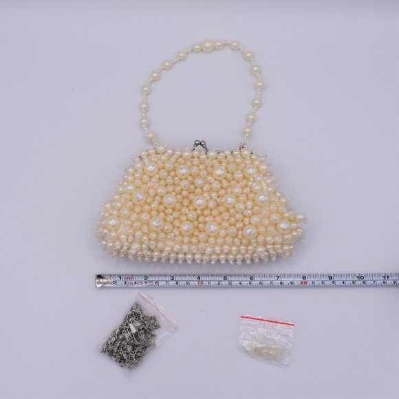 FAUX PEARL - BEADED HANDBAG - Picture 3 of 5